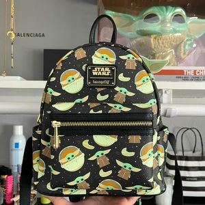 NWT Loungefly Disney Loungefly Star Wars Baby Yoda Grogu Backpack